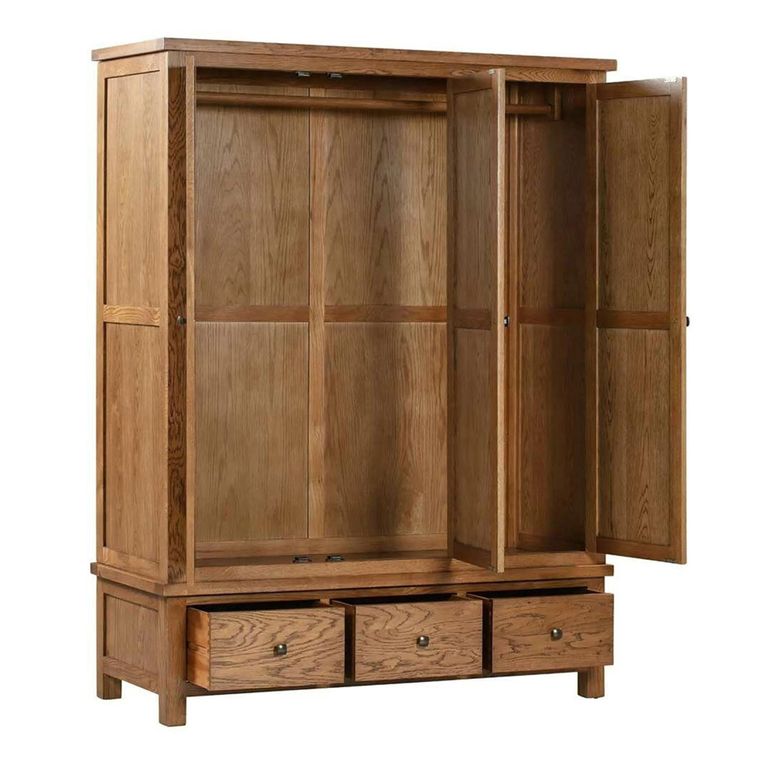Original Wardrobe - 3 Door - Rustic Oak