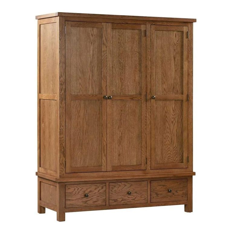 Original Wardrobe - 3 Door - Rustic Oak