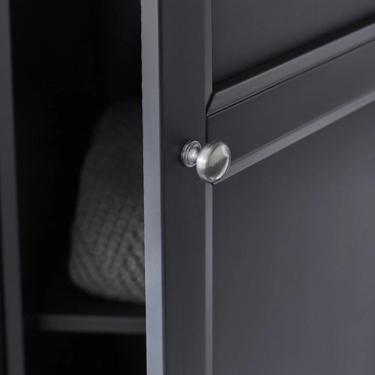 Maine Wardrobe - 3 Door - 2 Drawer - Black