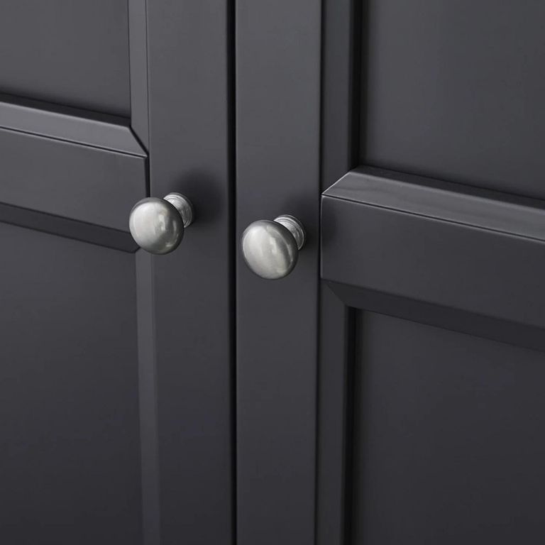 Maine Wardrobe - 3 Door - 2 Drawer - Black