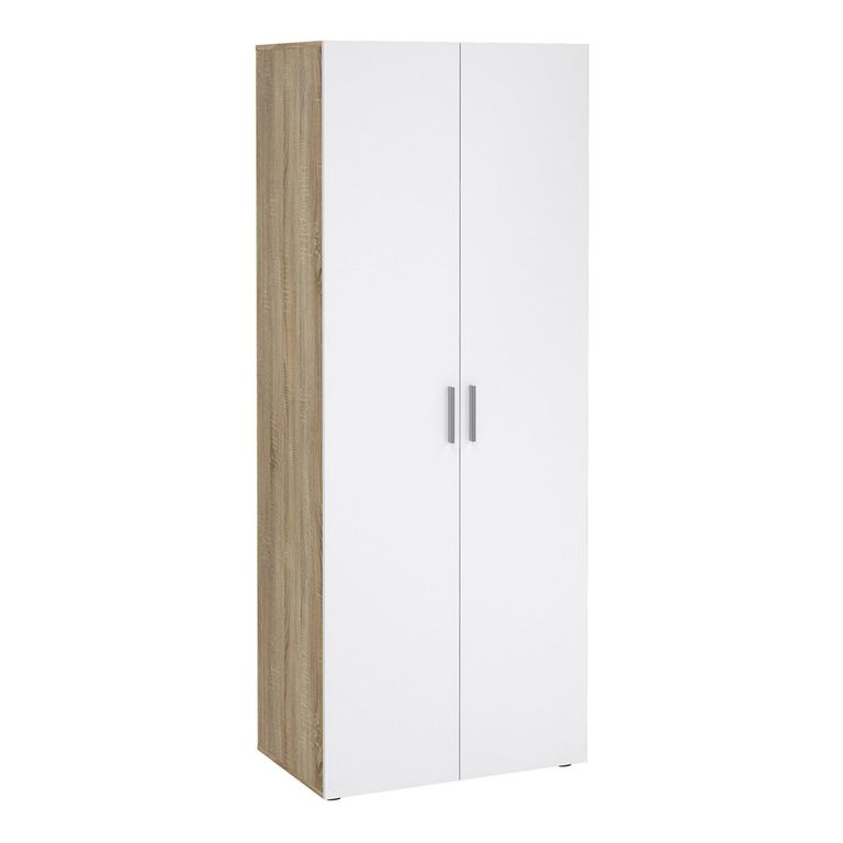 Pepe Wardrobe - 2 Door - Oak and White Gloss