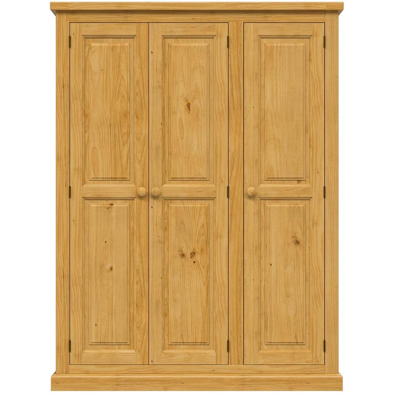Churchill Wardrobe - 3 Door - Waxed Pine