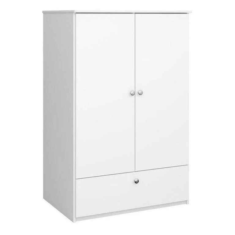 Clearance - Steens For Kids Wardrobe - 2 Door 1 Drawer - White - A543