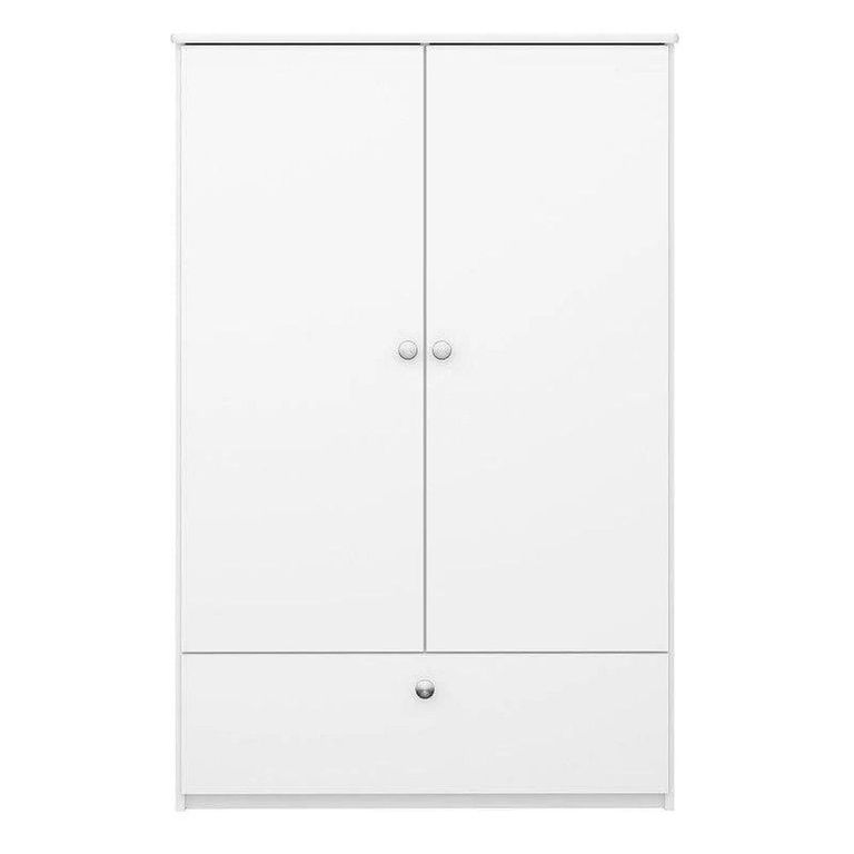 Clearance - Steens For Kids Wardrobe - 2 Door 1 Drawer - White - A543
