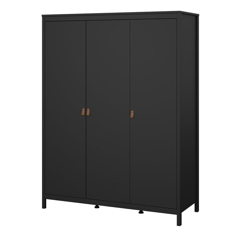 Barcelona Wardrobe - 3 Door - Black