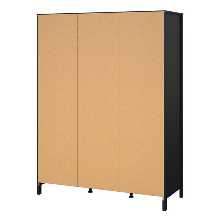 Barcelona Wardrobe - 3 Door - Black