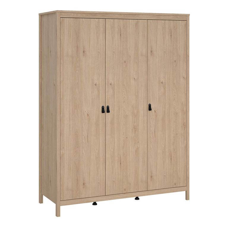 Barcelona Wardrobe - 3 Door - Jackson Hickory Oak