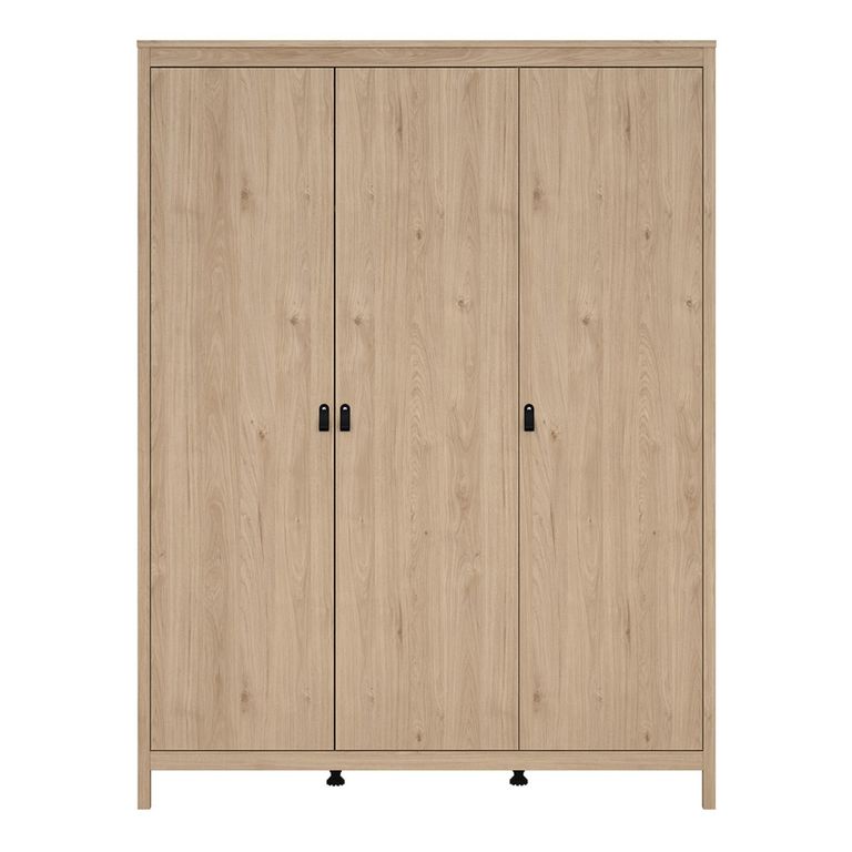 Barcelona Wardrobe - 3 Door - Jackson Hickory Oak