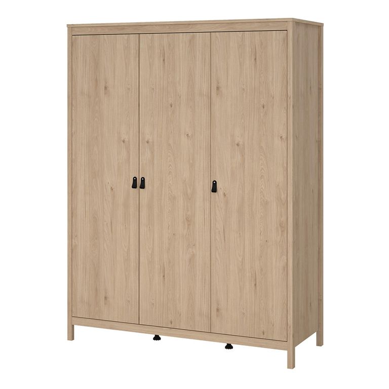 Barcelona Wardrobe - 3 Door - Jackson Hickory Oak
