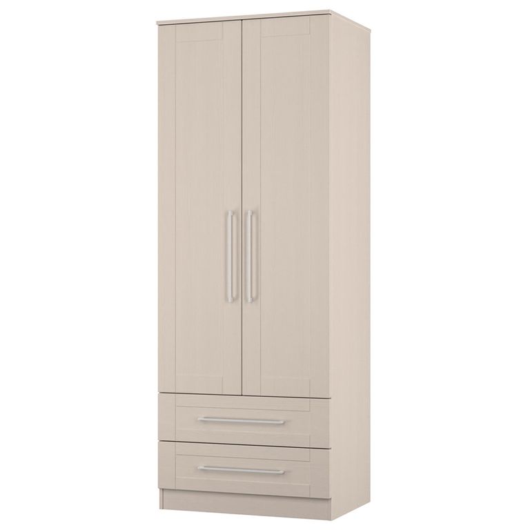 York Wardrobe - 2 Door - 2 Drawer - Tall - Cashmere Ash