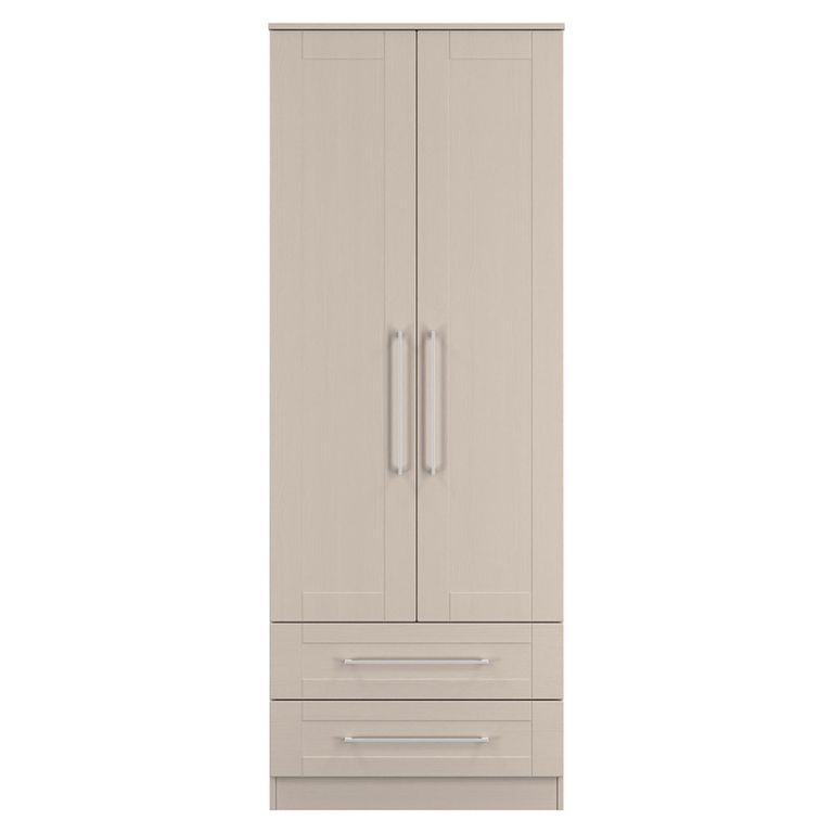 York Wardrobe - 2 Door - 2 Drawer - Tall - Cashmere Ash