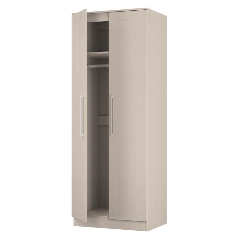 York Wardrobe - 2 Door - Plain - Tall - Cashmere