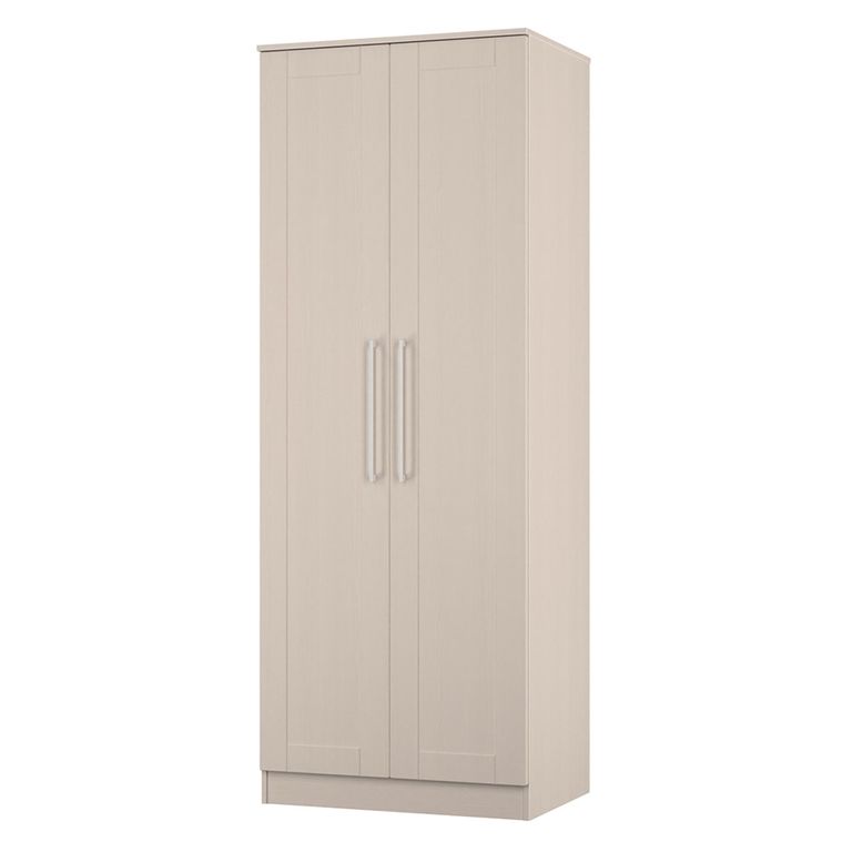 York Wardrobe - 2 Door - Plain - Tall - Cashmere