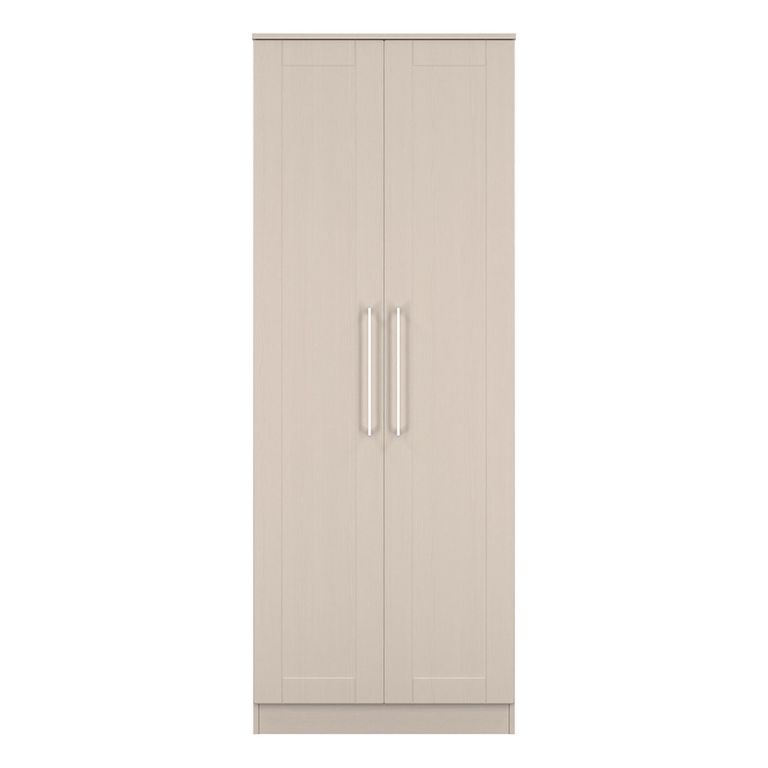 York Wardrobe - 2 Door - Plain - Tall - Cashmere