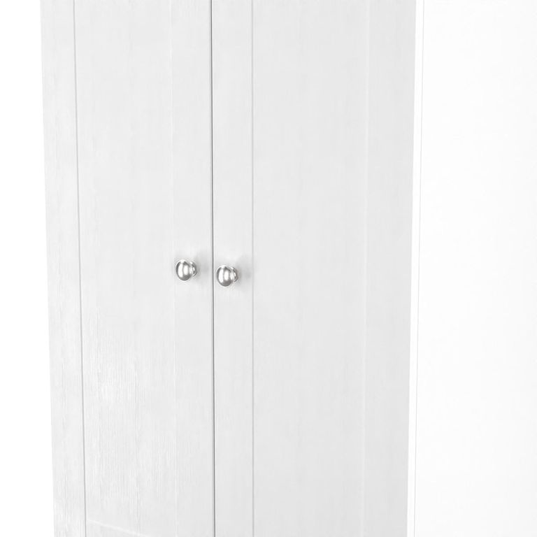 Sussex Wardrobe - 2 Door - 2 Drawer - Double - White and Oak