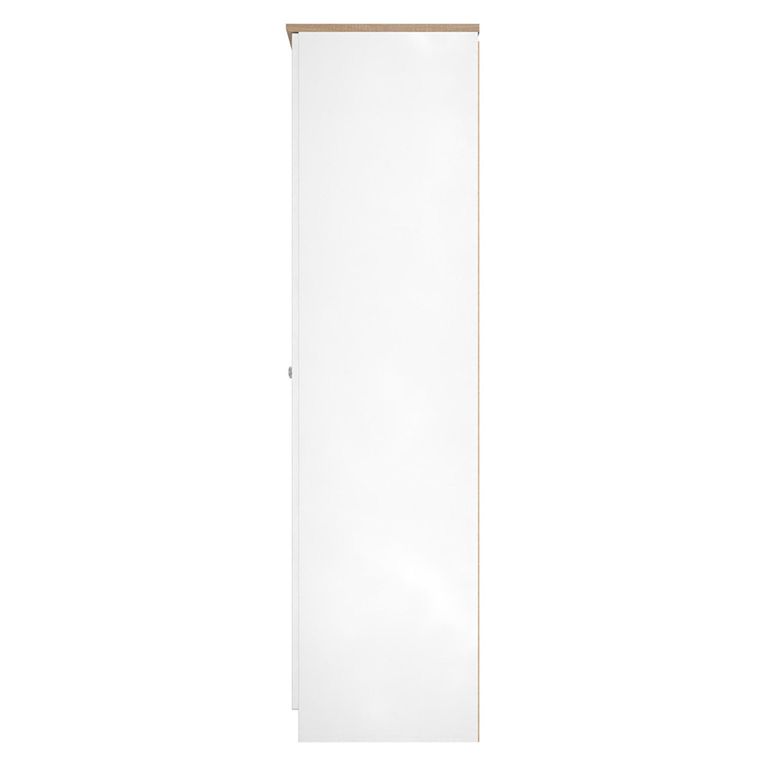 Sussex Wardrobe - 2 Door - Plain - Tall - White and Oak