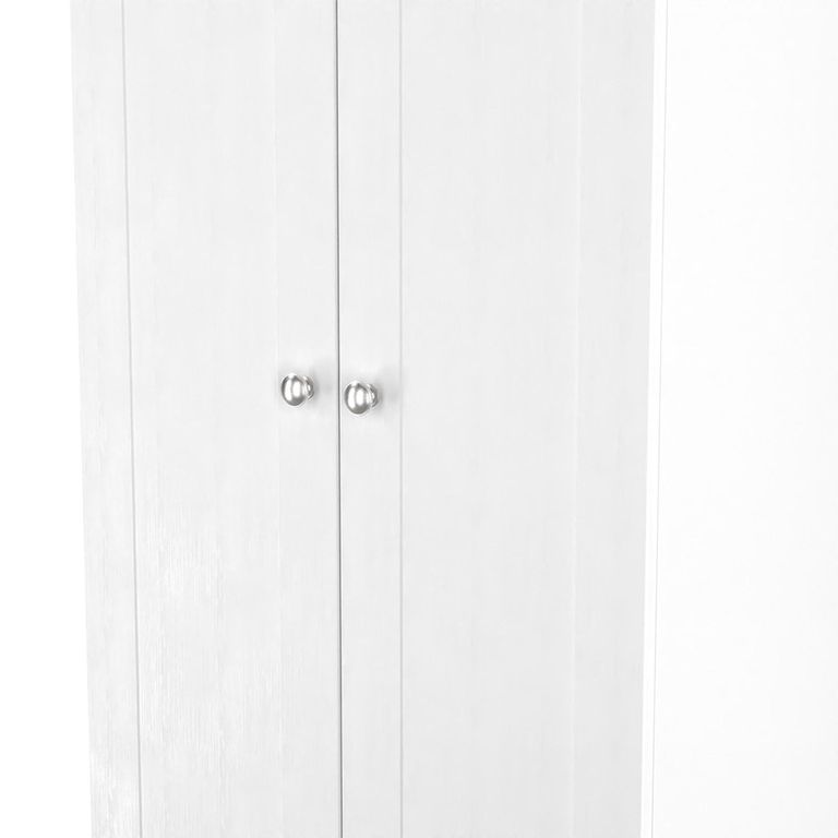 Sussex Wardrobe - 2 Door - Plain - Tall - White and Oak