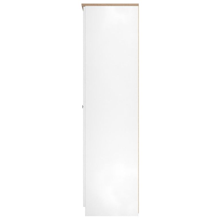 Sussex Wardrobe - 3 Door - Tall - 1 Mirror - Triple - White and Oak