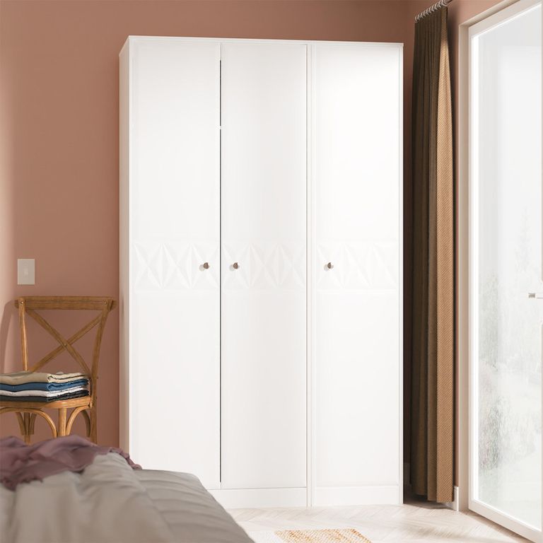 San Jose Wardrobe - 3 Door - Triple - Tall - White