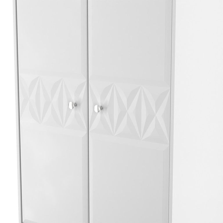 San Jose Wardrobe - 2 Door - 2 Drawer - Tall - White