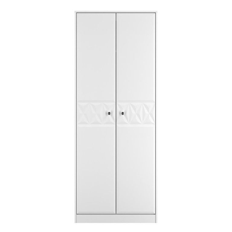 San Jose Wardrobe - 2 Door - Plain - Tall - Matt White
