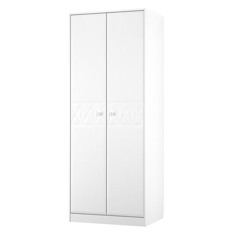 San Jose Wardrobe - 2 Door - Plain - Tall - Matt White
