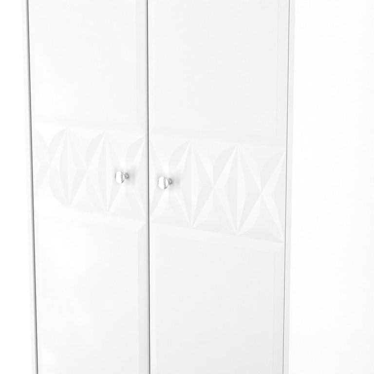 San Jose Wardrobe - 2 Door - Plain - Tall - Matt White