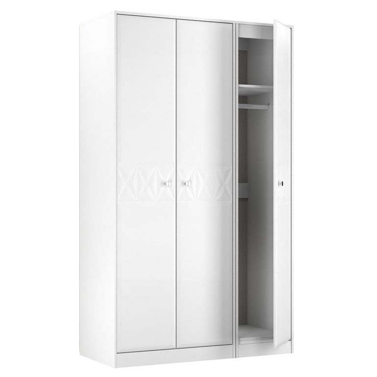 San Jose Wardrobe - 3 Door - Triple - Tall - White