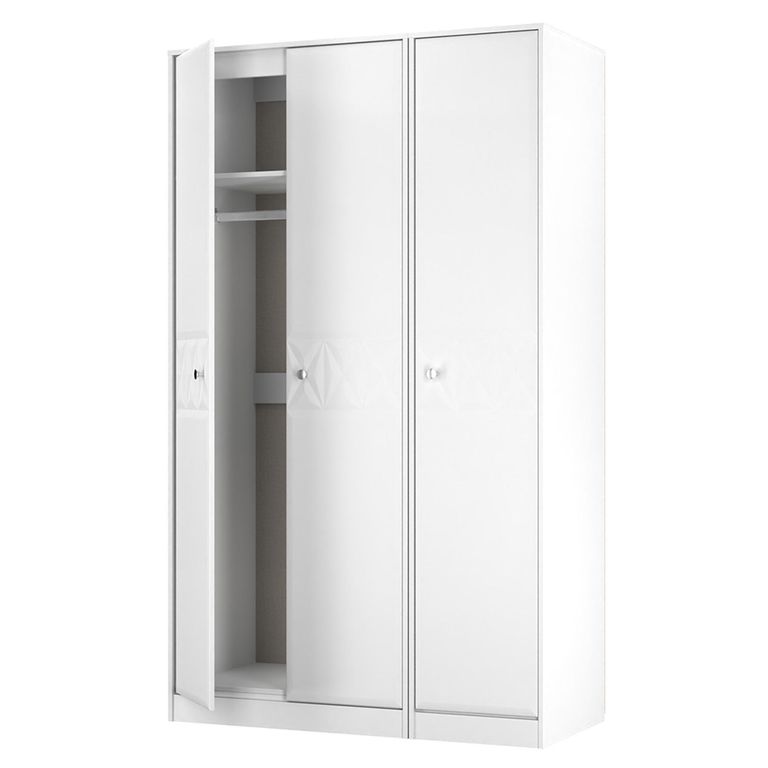 San Jose Wardrobe - 3 Door - Triple - Tall - White
