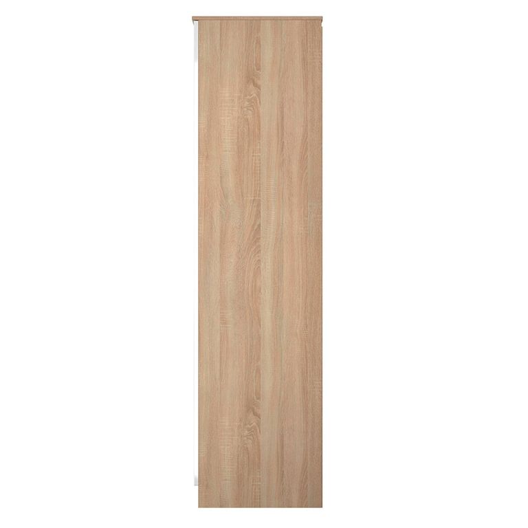 Milan Wardrobe - 2 Door - Plain - Tall - White Gloss and Oak