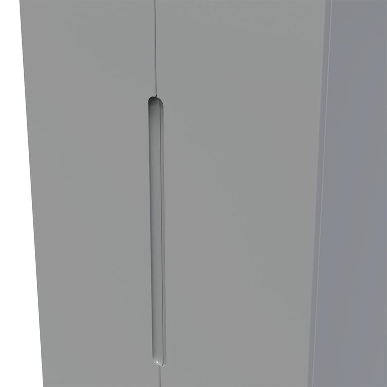 Milan Wardrobe - 2 Door - 2 Drawer - Double - Grey