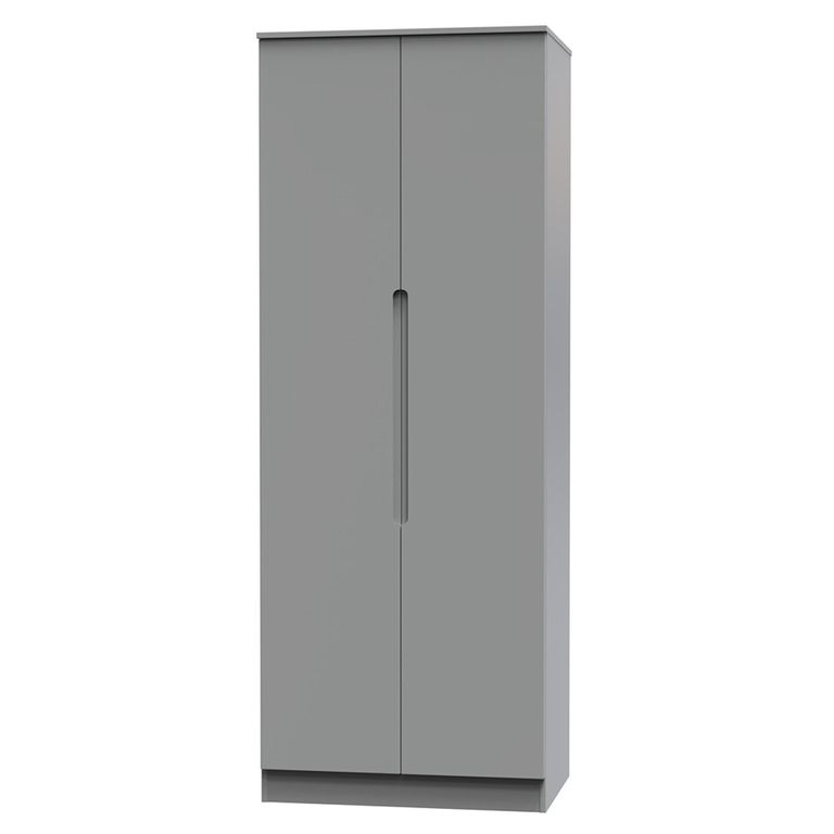 Milan Wardrobe - 2 Door - Plain - Tall - Grey