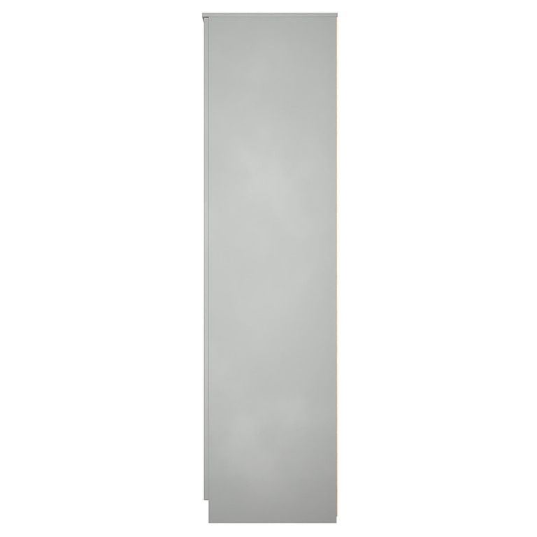 Milan Wardrobe - 3 Door - 1 Mirror - Tall - Triple - Grey