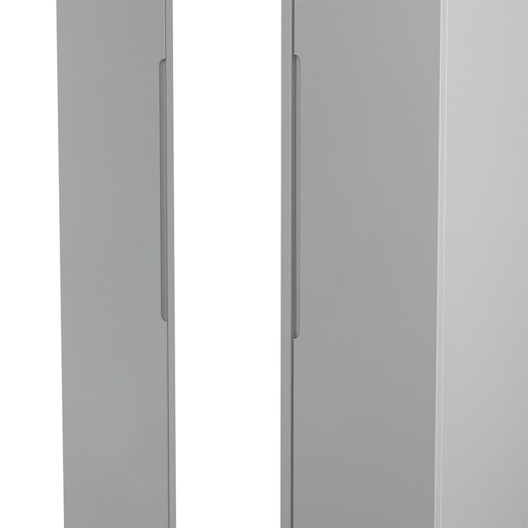 Milan Wardrobe - 3 Door - 1 Mirror - Tall - Triple - Grey