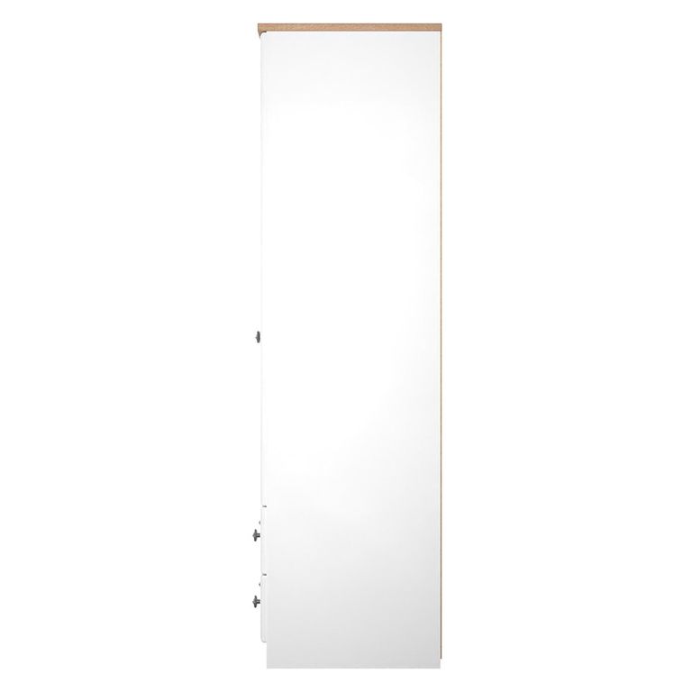 Norfolk Wardrobe - 2 Door - 2 Drawer - Double - White and Oak