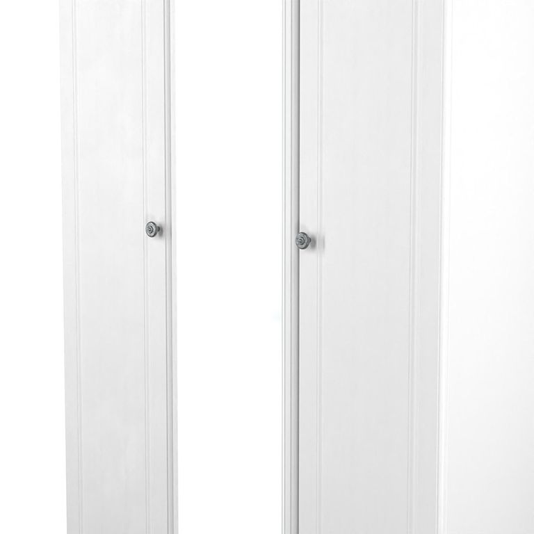 Norfolk Wardrobe - 3 Door - 1 Mirror - Triple - White and Oak