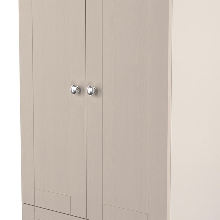 Sussex Wardrobe - 2 Door - 2 Drawer - Double - Cashmere and Oak