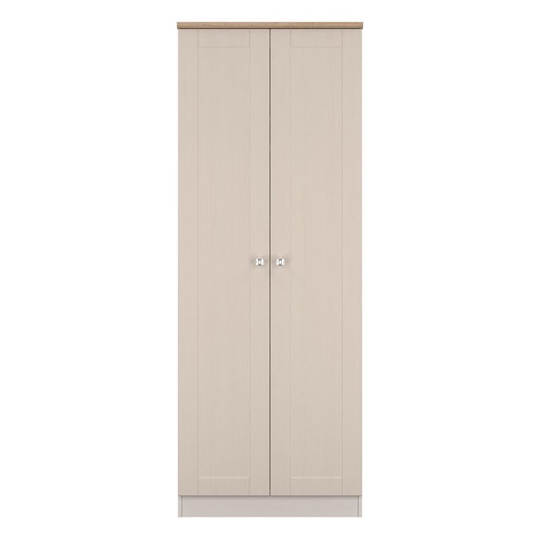 Sussex Wardrobe - 2 Door - Plain - Tall - Cashmere and Oak