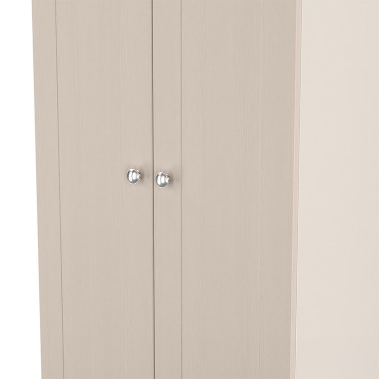 Sussex Wardrobe - 2 Door - Plain - Tall - Cashmere and Oak