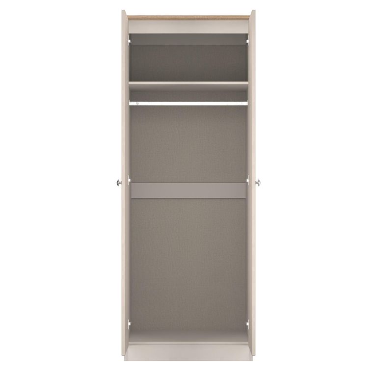 Sussex Wardrobe - 2 Door - Plain - Tall - Cashmere and Oak