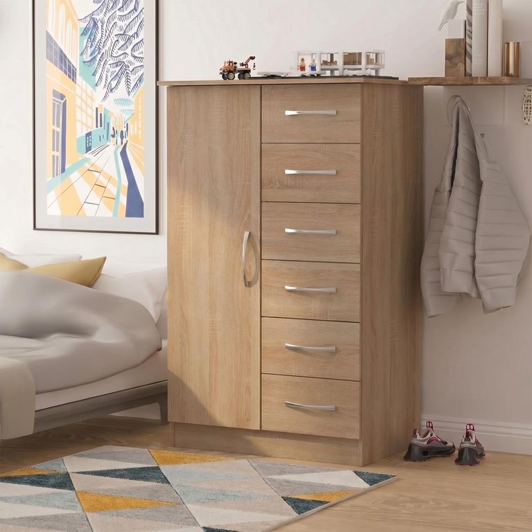 Avon Wardrobe - 1 Door - Midi - Oak