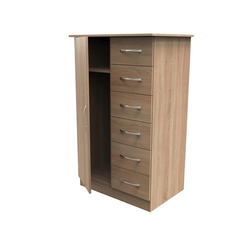 Avon Wardrobe - 1 Door - Midi - Oak