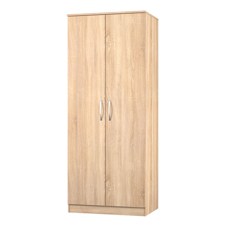 Avon Wardrobe - 2 Door - Plain - Oak