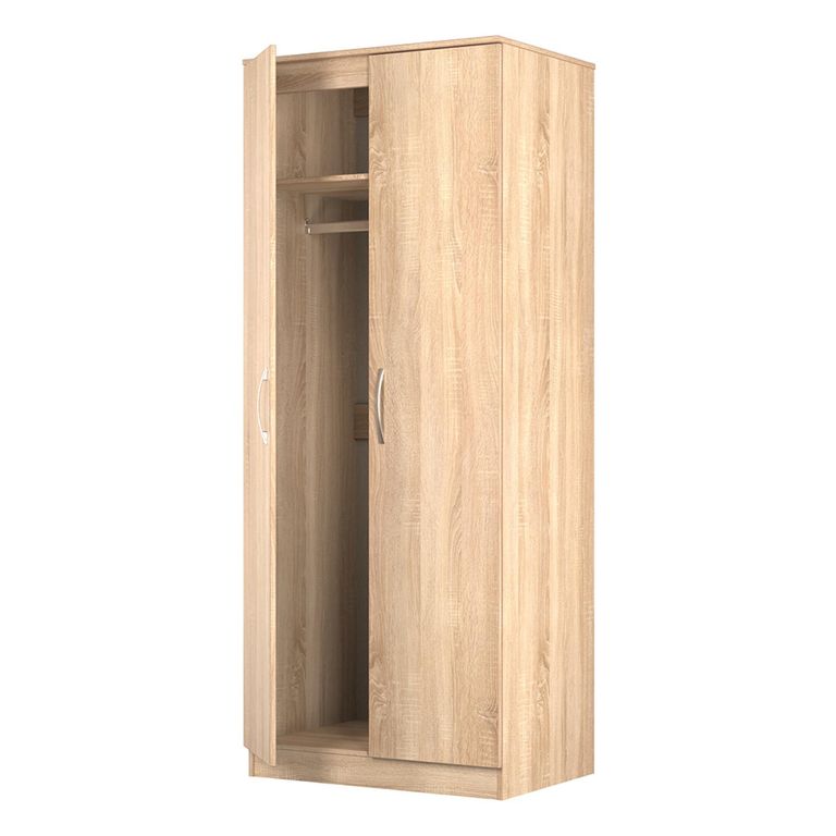 Avon Wardrobe - 2 Door - Plain - Oak
