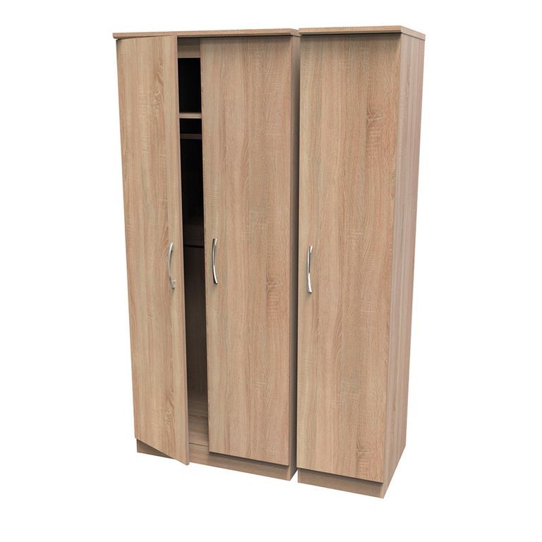 Avon Wardrobe - 3 Door - Triple - Oak