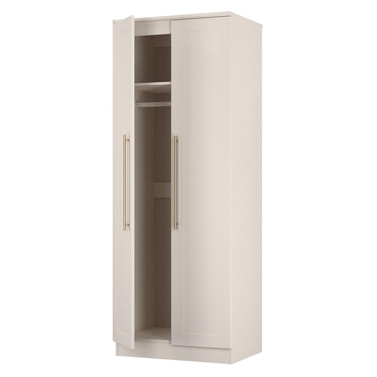 Haworth Wardrobe - 2 Door - Plain - Tall - Cashmere