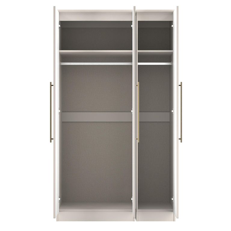 Haworth Wardrobe - 3 Door - Tall Triple - 1 Mirror - Cashmere