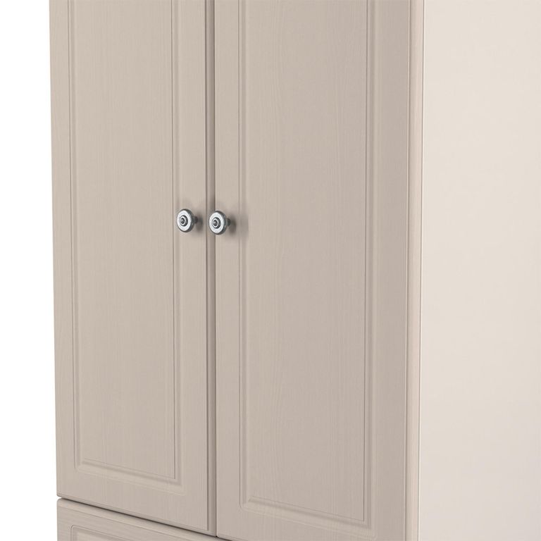 Norfolk Wardrobe - 2 Door - 2 Drawer - Double - Cashmere and Oak