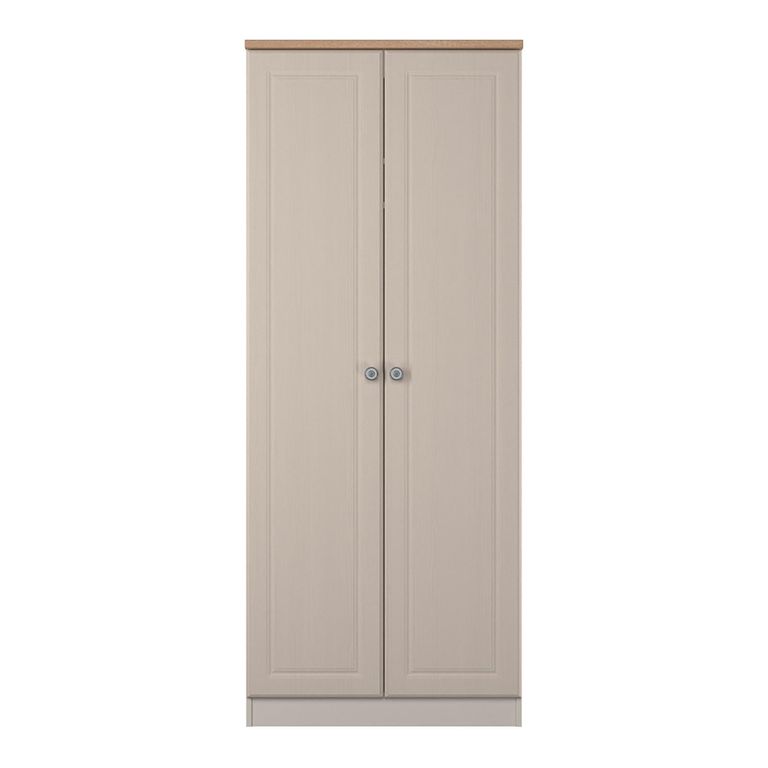 Norfolk Wardrobe - 2 Door - Plain - Cashmere and Oak