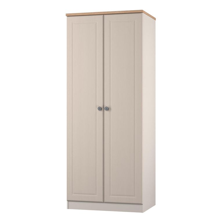 Norfolk Wardrobe - 2 Door - Plain - Cashmere and Oak